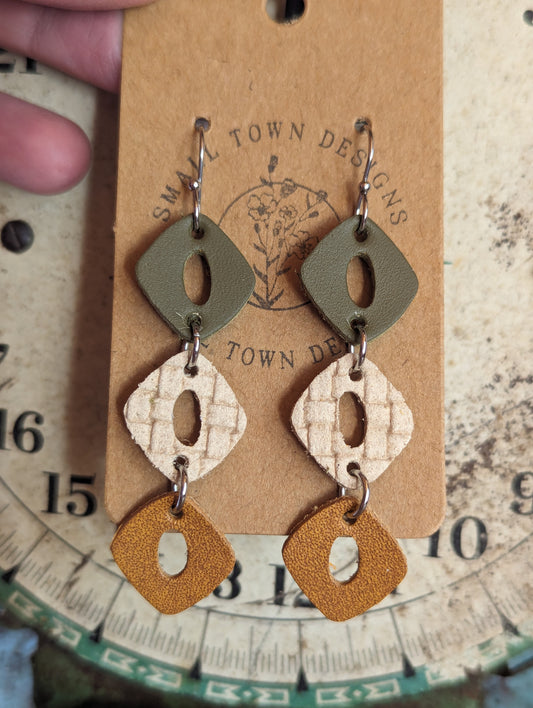 Rounded Diamond Green Trios