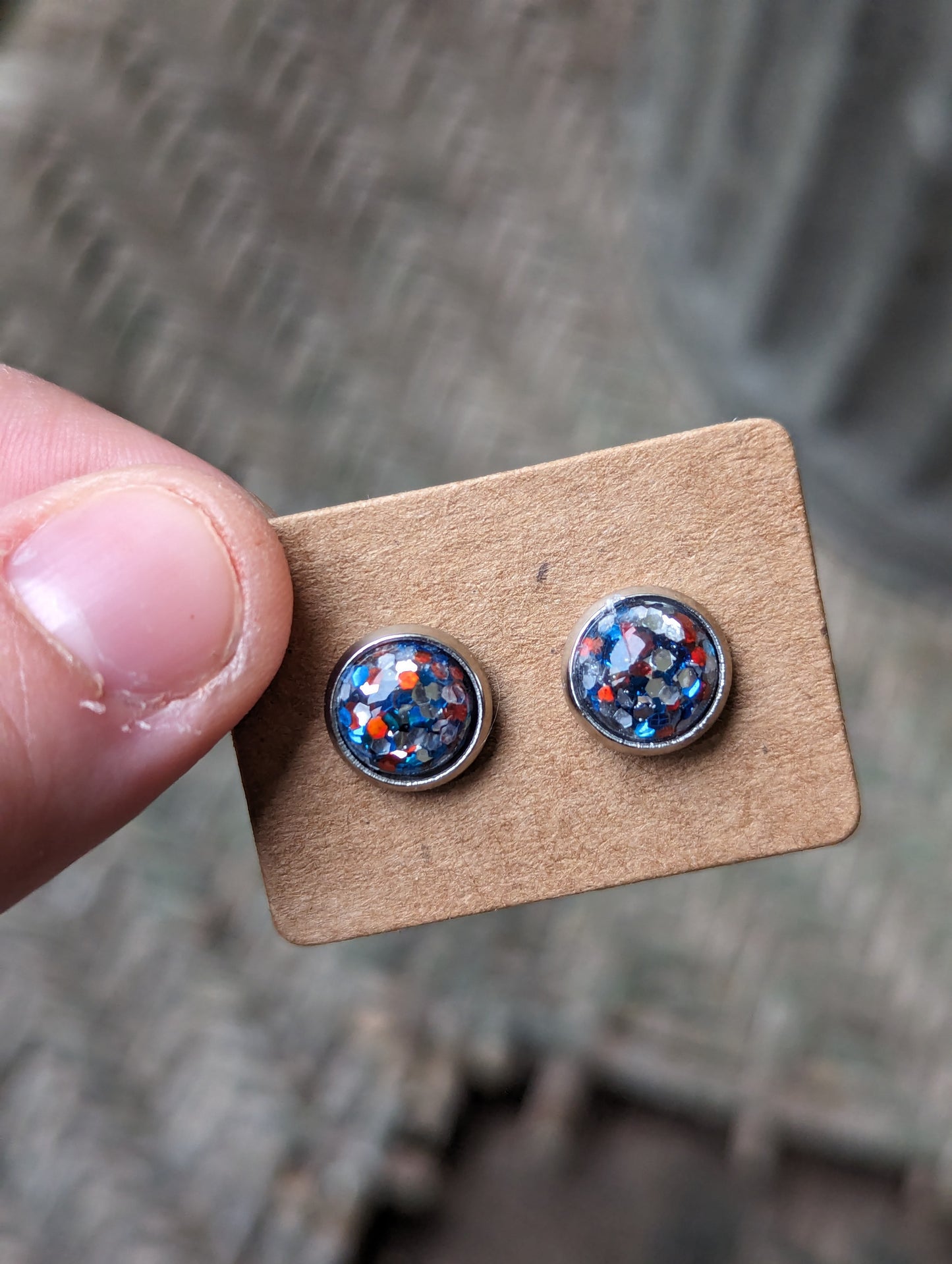 Mini Americana Glitter Studs