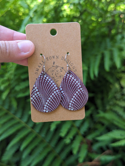 Maroon Abstract Teardrops
