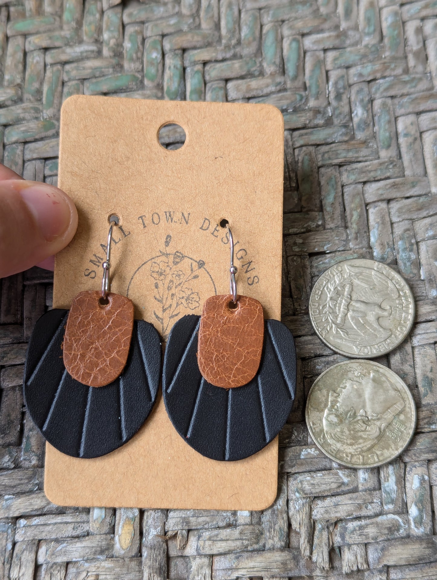 Embossed Neutral Dangles