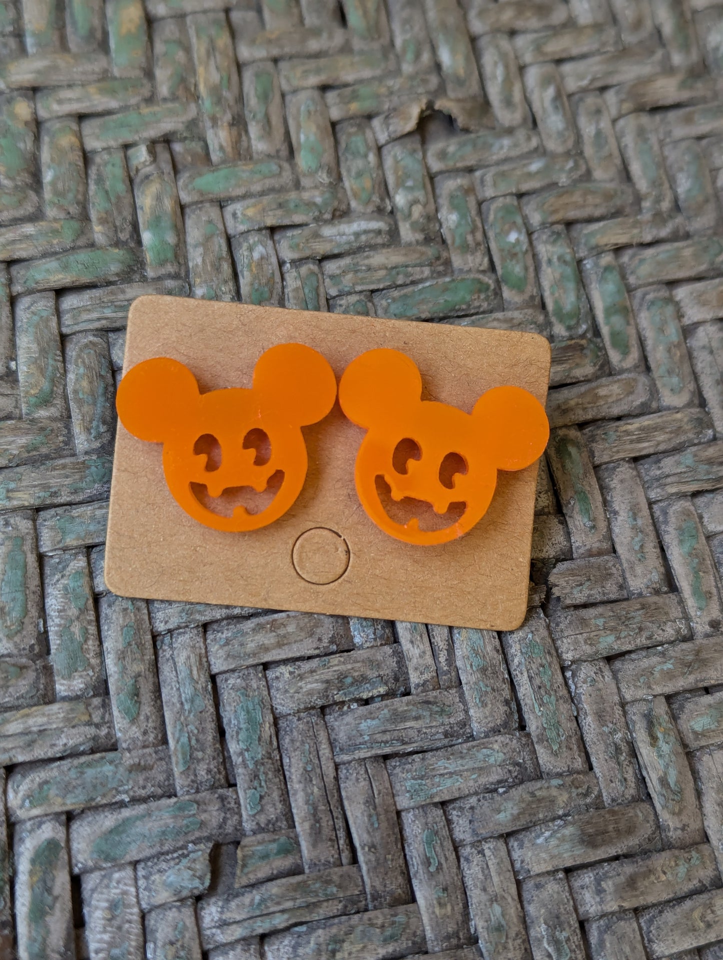 Mouse Pumpkin Studs