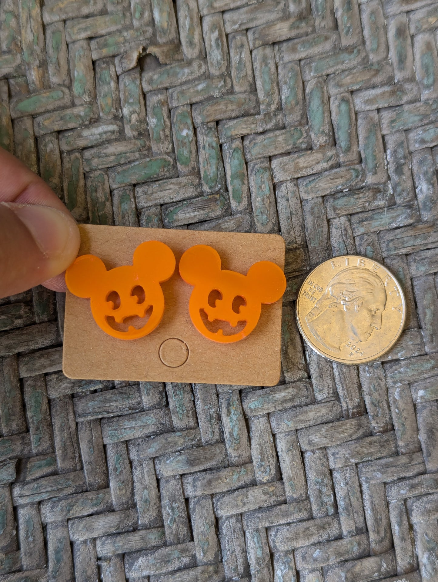 Mouse Pumpkin Studs