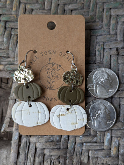 Gold, Olive, & White Pumpkins