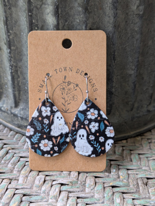 Floral Ghost Teardrops (Double Sided)