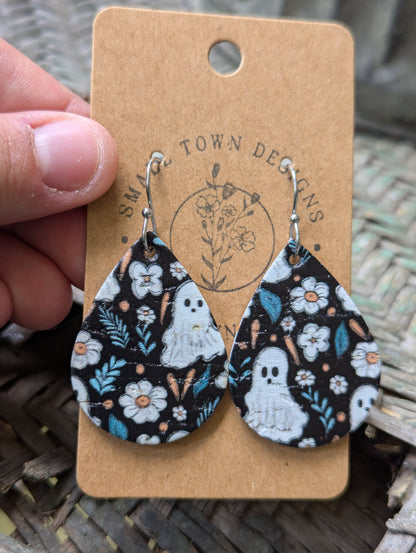 Floral Ghost Teardrops (Double Sided)