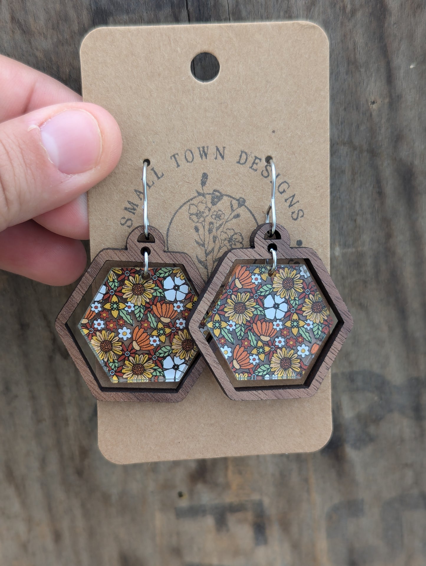 Retro Floral Hexagons