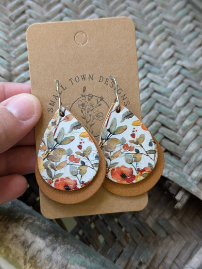 Fall Floral Teardrops