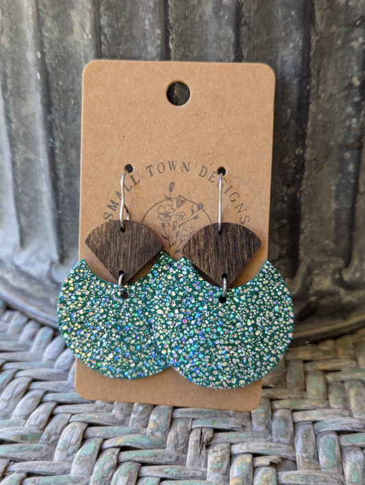 Glitter Emerald Drops