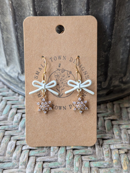 Snowflake Bow Dangles