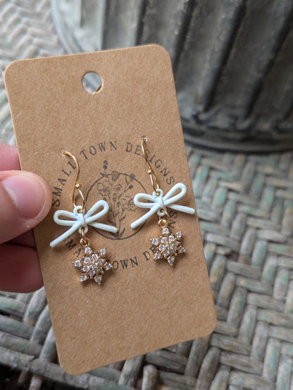 Snowflake Bow Dangles