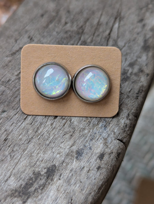 Faux Opal Studs