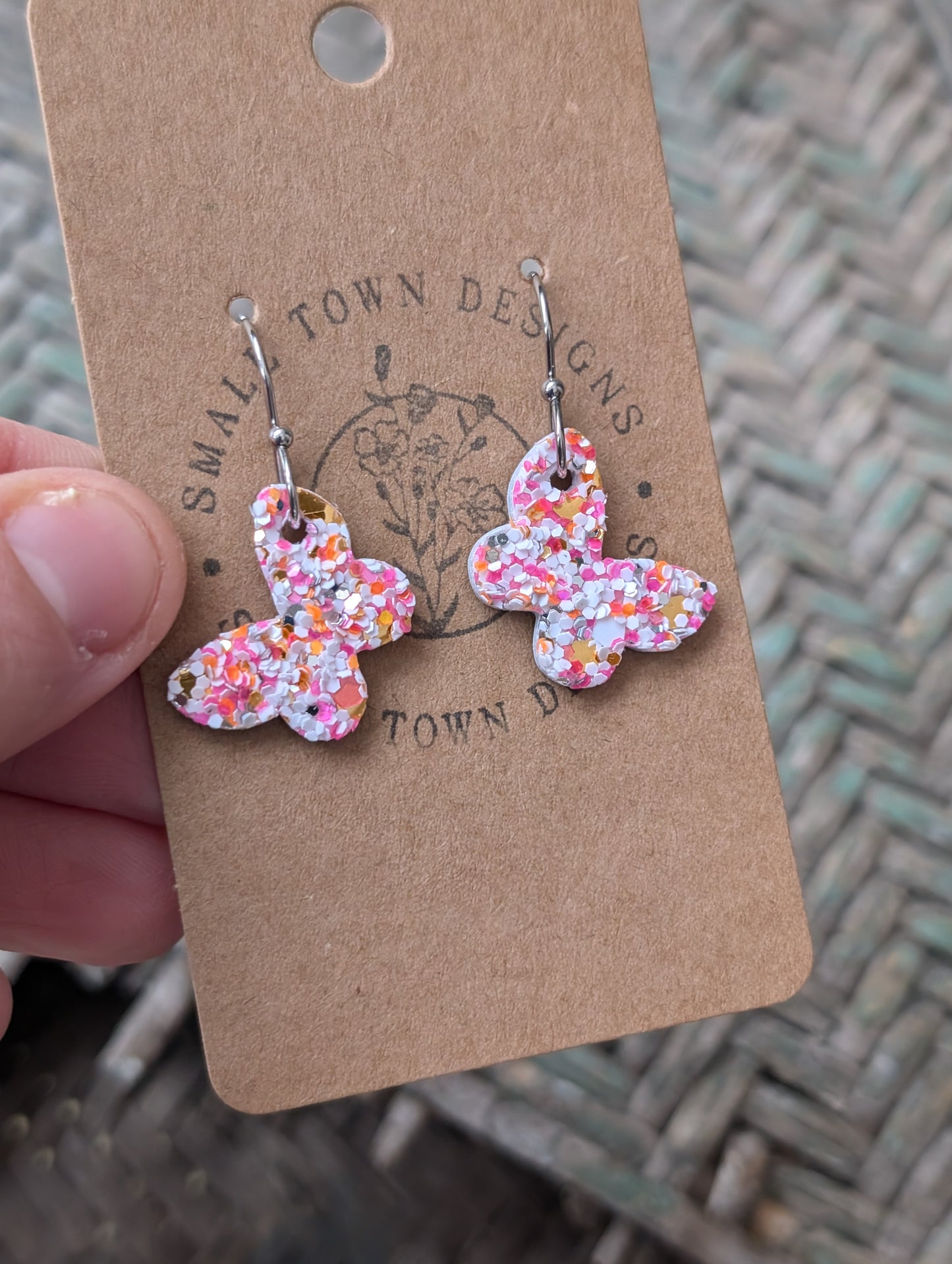 Pink Multi Glitter Butterfly