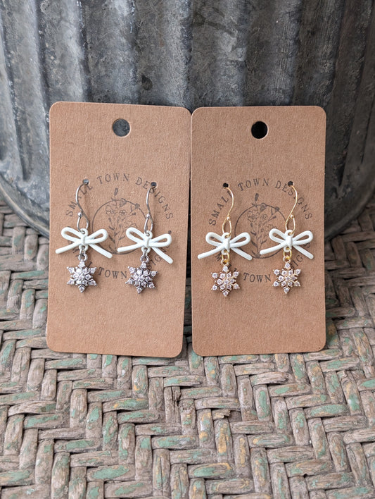 Snowflake Bow Dangles