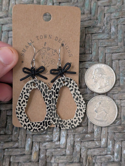 Jungle Leopard Bow Dangles