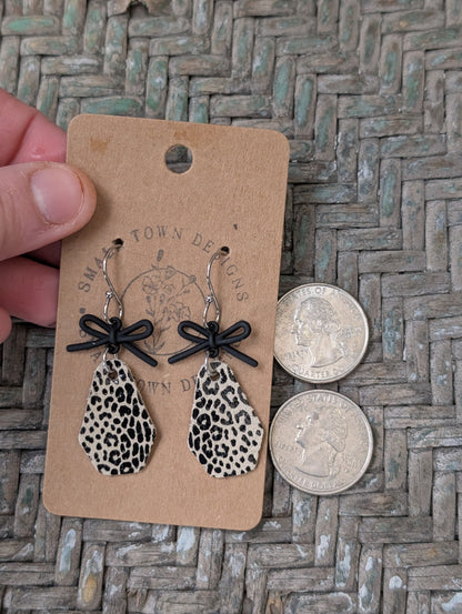 Jungle Leopard Bow Dangles