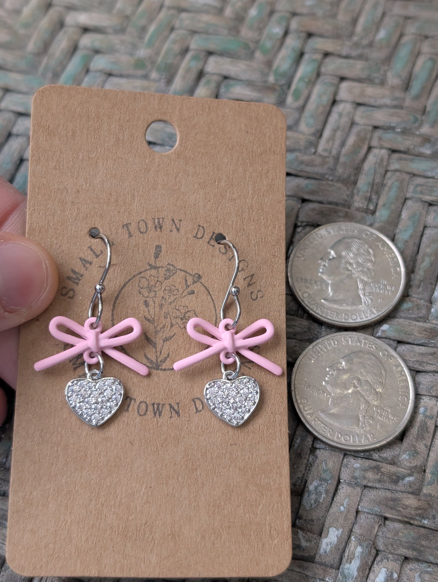 Pink Bow Hearts
