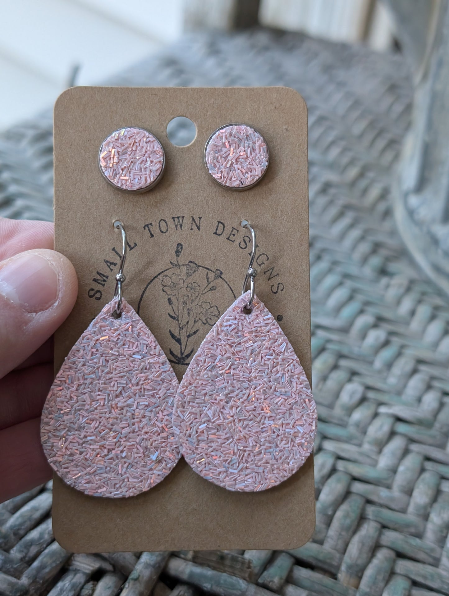 Spring Confetti Teardrop Stud Duo