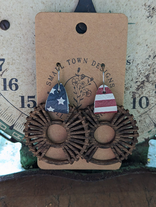 Patriotic Wooden Dangles