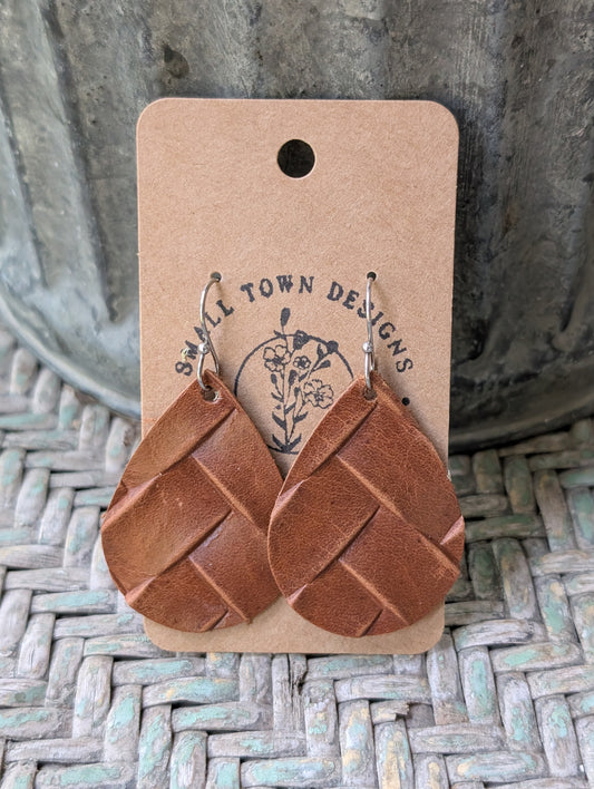 Brown Braided Teardrops