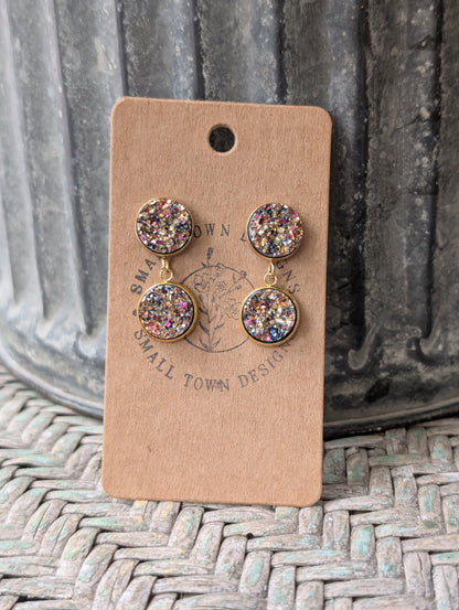 Magenta, Brown, Blue Drops