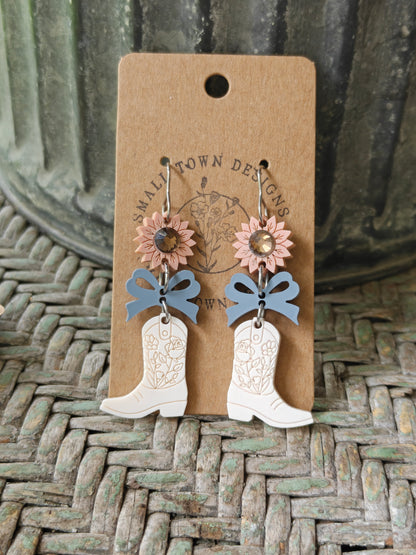 Sunflower Cowboy Boot Trios