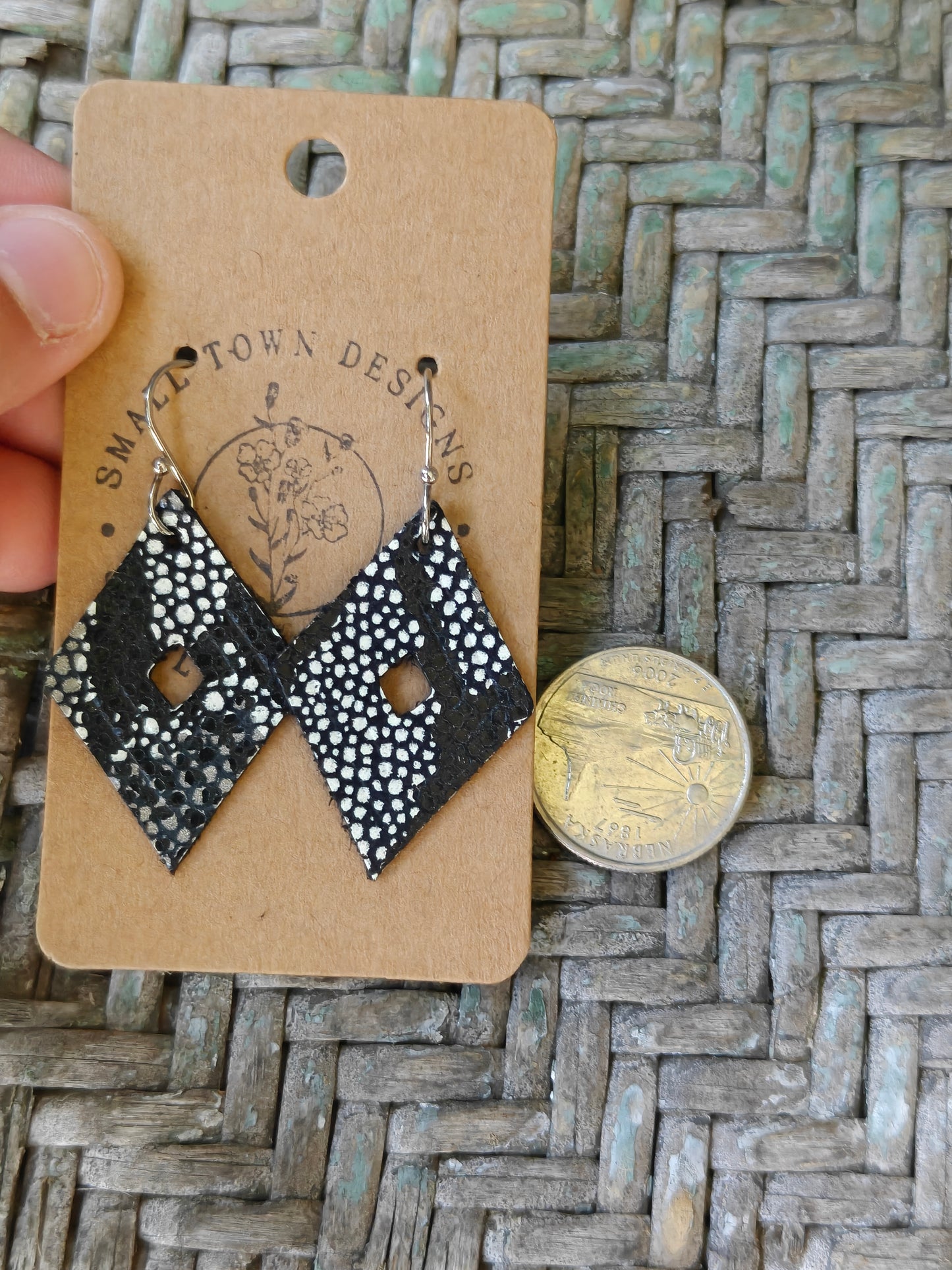 Black Printed Diamonds