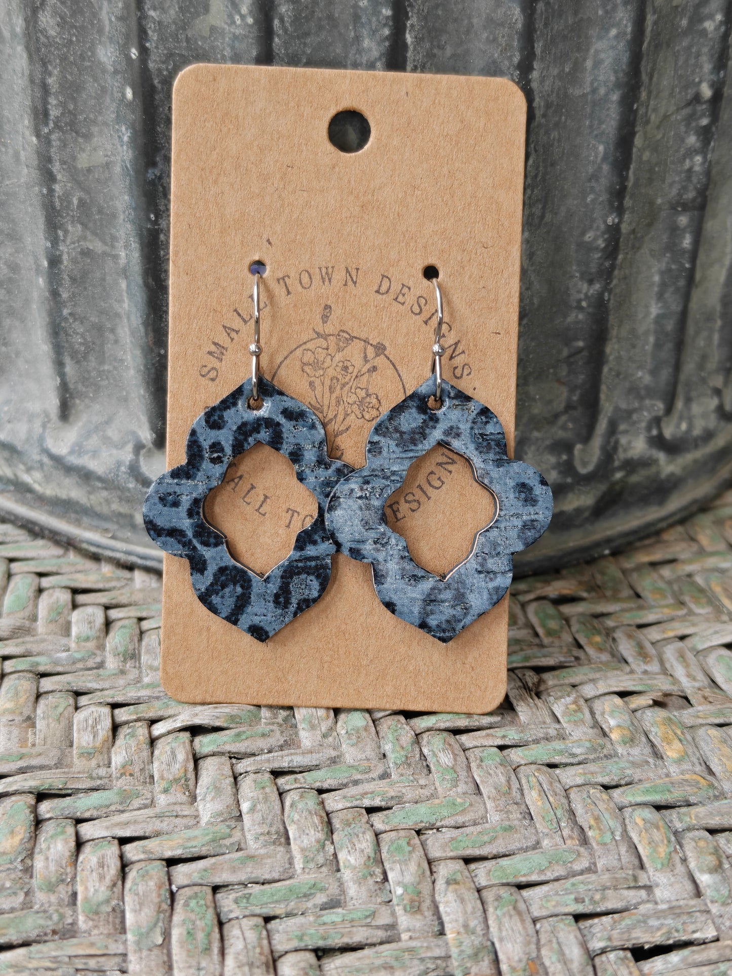 Black & Gray Leopard Rounded Diamonds