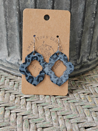 Black & Gray Leopard Rounded Diamonds