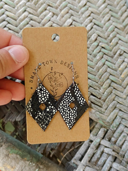 Black Printed Diamonds