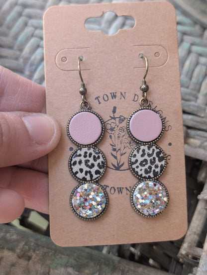 Dusty Pink, Leopard, Multi Gold Trio
