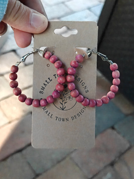 Pink magenta 40mm hoops
