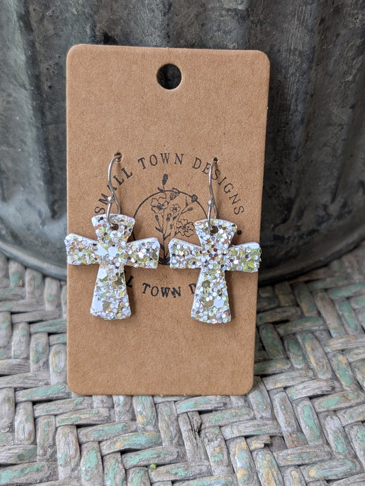 White & Gold Crosses