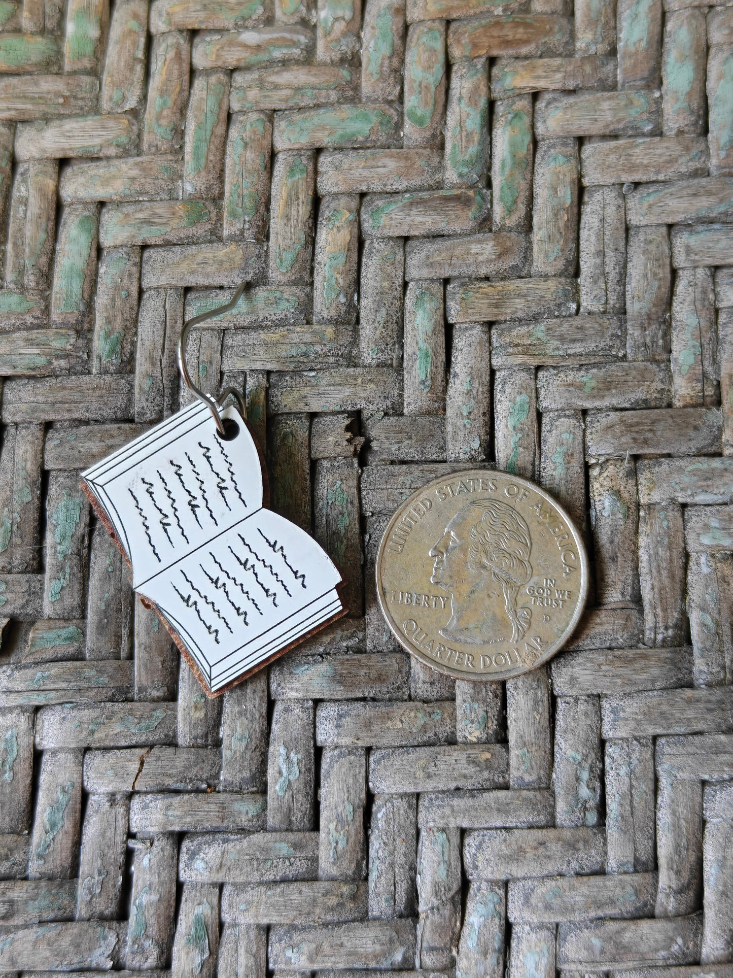 Vintage Leather Book Dangles