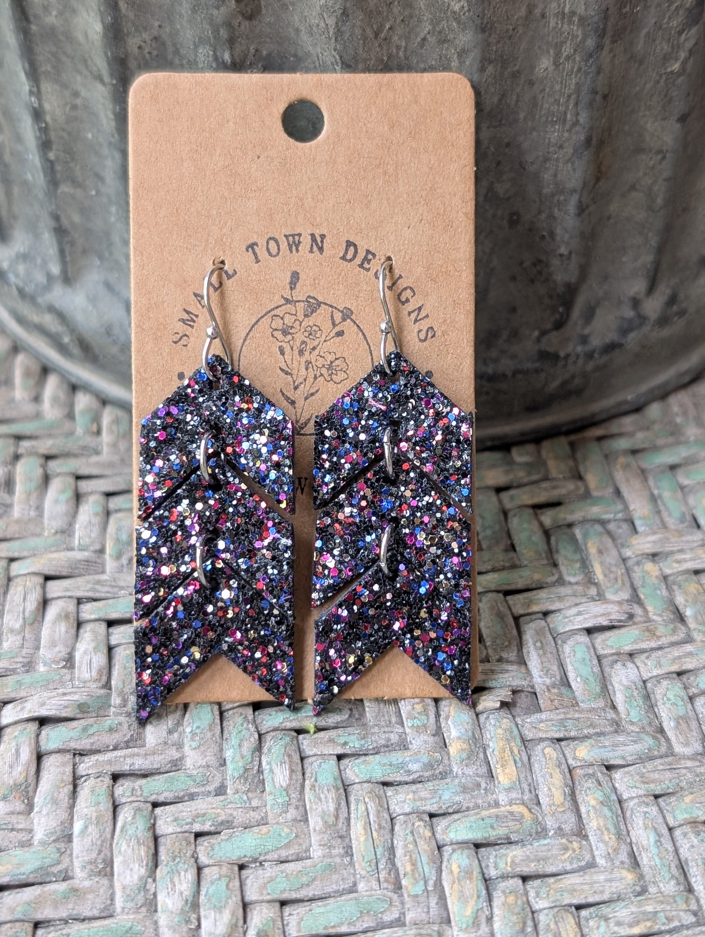 Midnight Glitter Chevrons