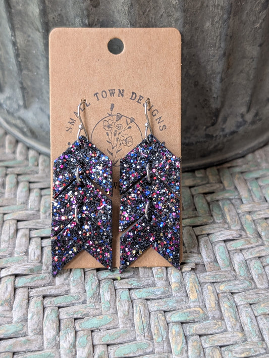 Midnight Glitter Chevrons