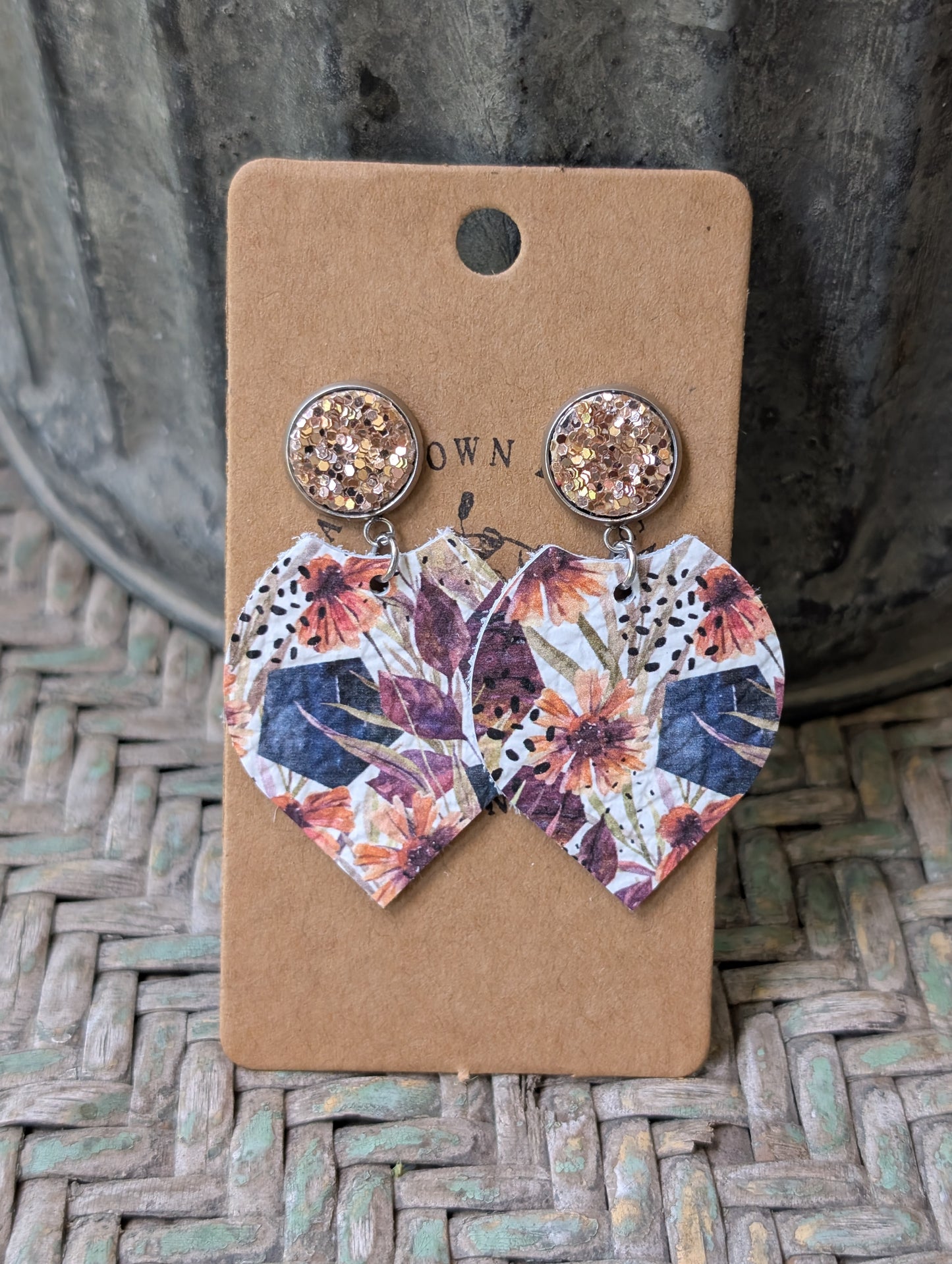 Fall Boho Floral Dangles