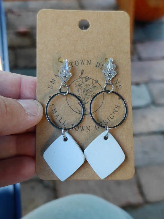 Elegant white dangle