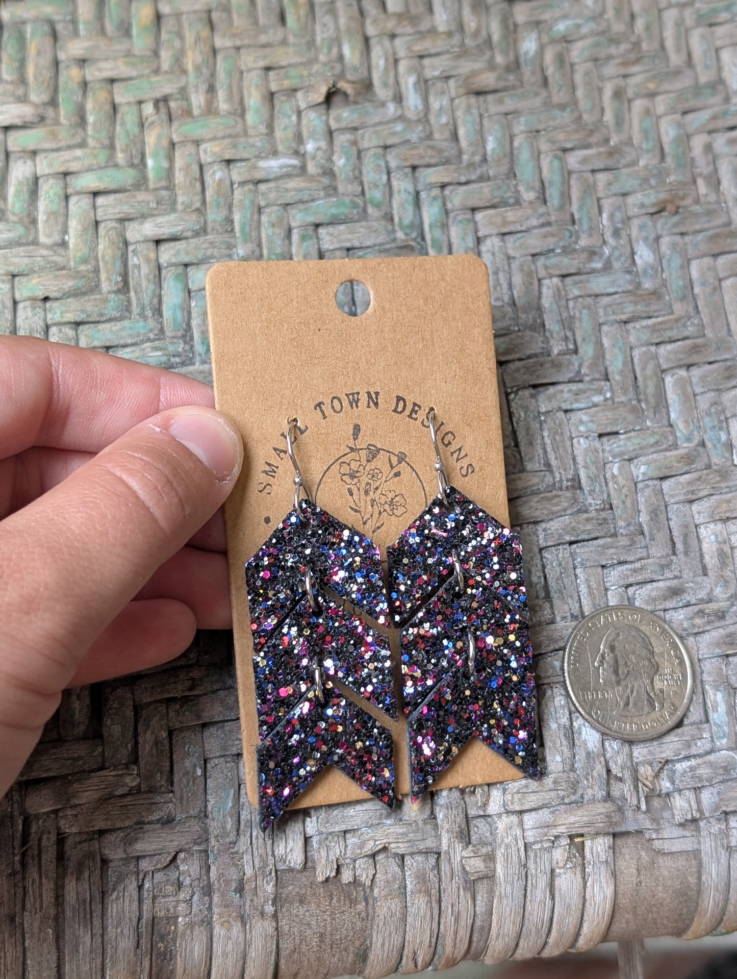 Midnight Glitter Chevrons