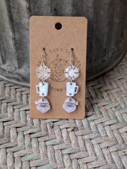 Snowflake, Mug, Pink Santa Trio