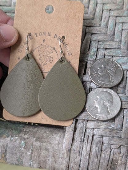 Olive Green Teardrops