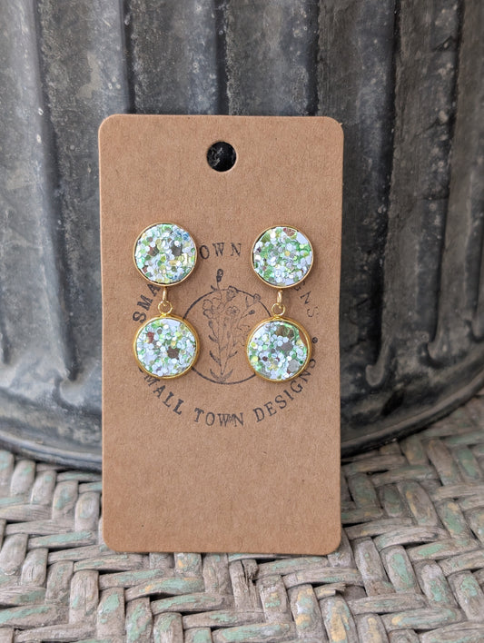 Green/White/Gold Drops