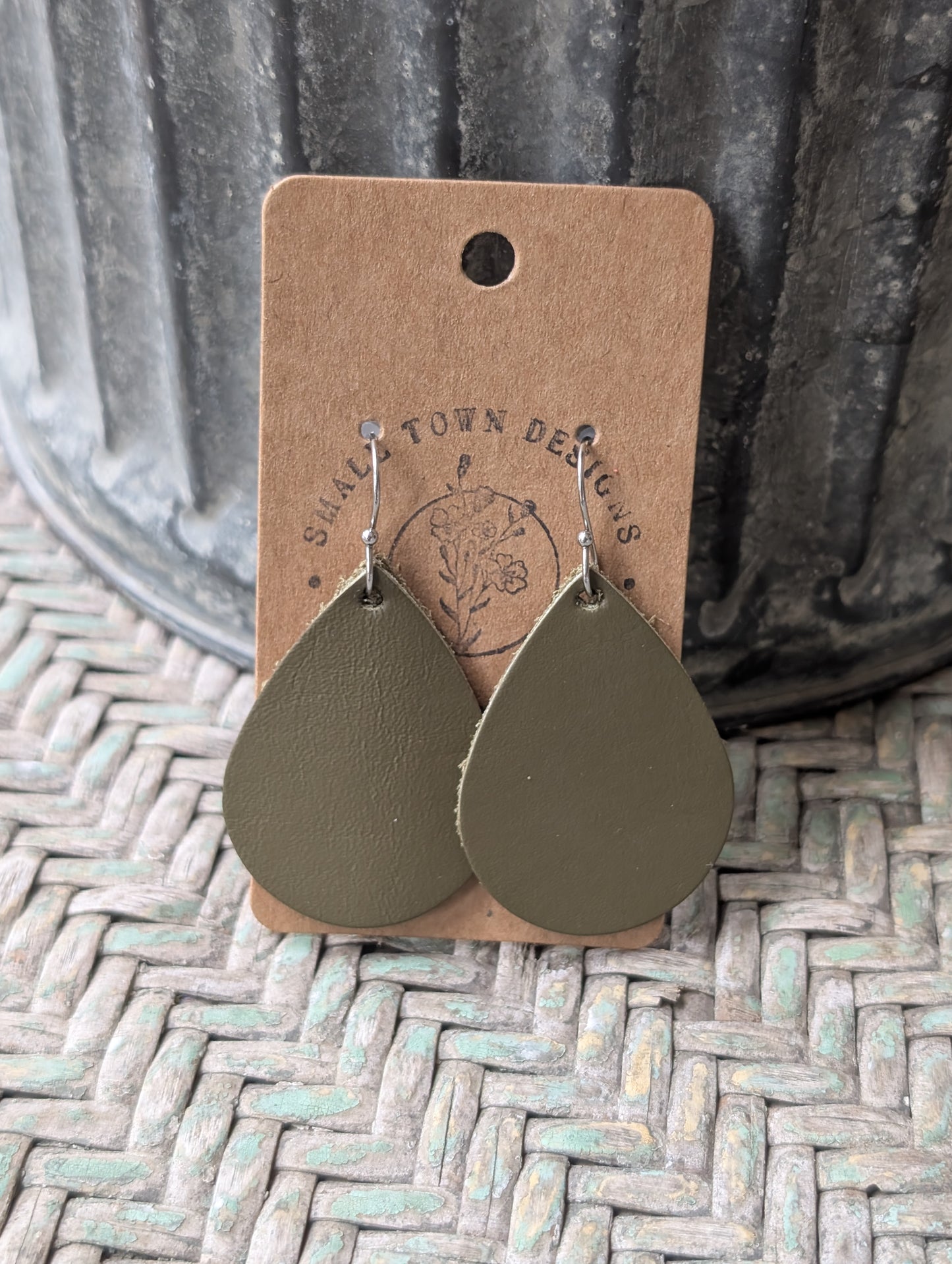 Olive Green Teardrops