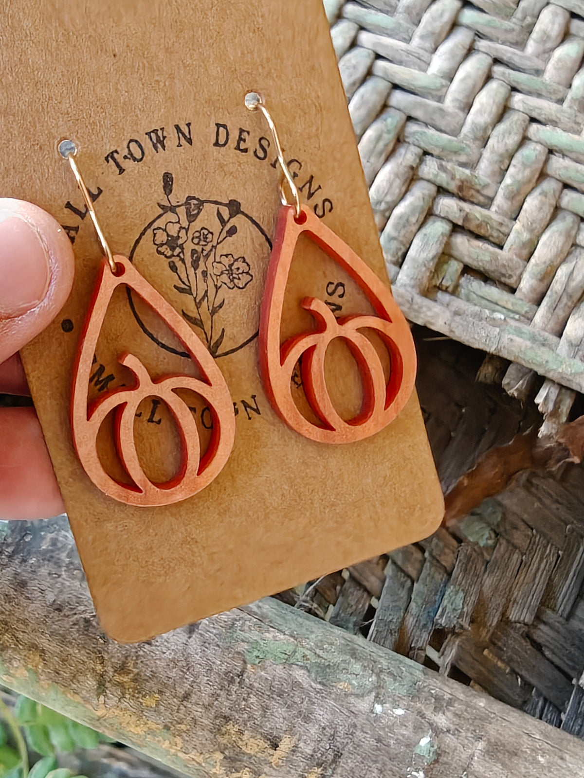 Pearl Pumpkin Dangles