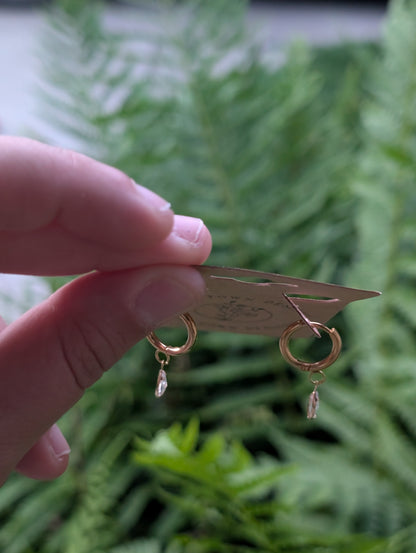 Mini Gold Chandelier Huggies