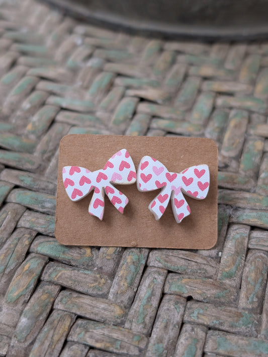 Heart Bow Studs