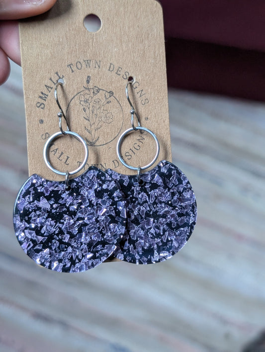 Purple and black drops