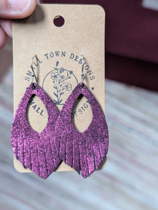 Pink fringe dangles