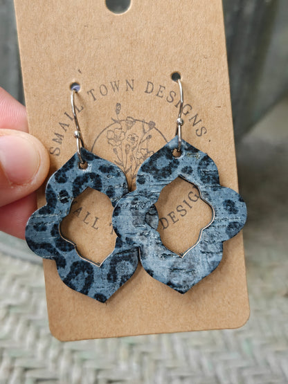 Black & Gray Leopard Rounded Diamonds