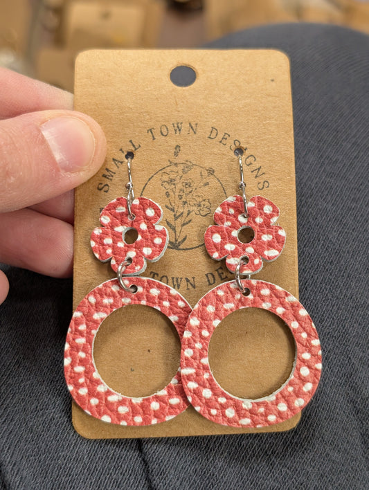 Orange Polkadot Dangles