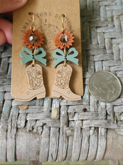 Sunflower Cowboy Boot Trios